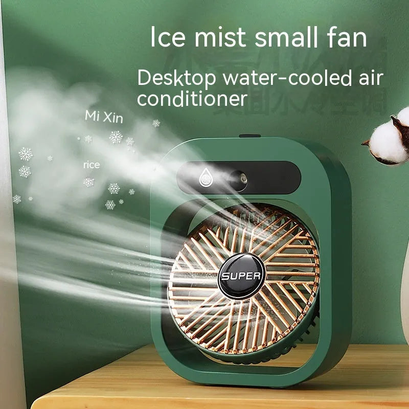 Air Conditioning Fan For Desk USB Rechargeable Misting Fan Air Cooler Portable Spray Fan With 3 Wind Speeds And Humidifier
