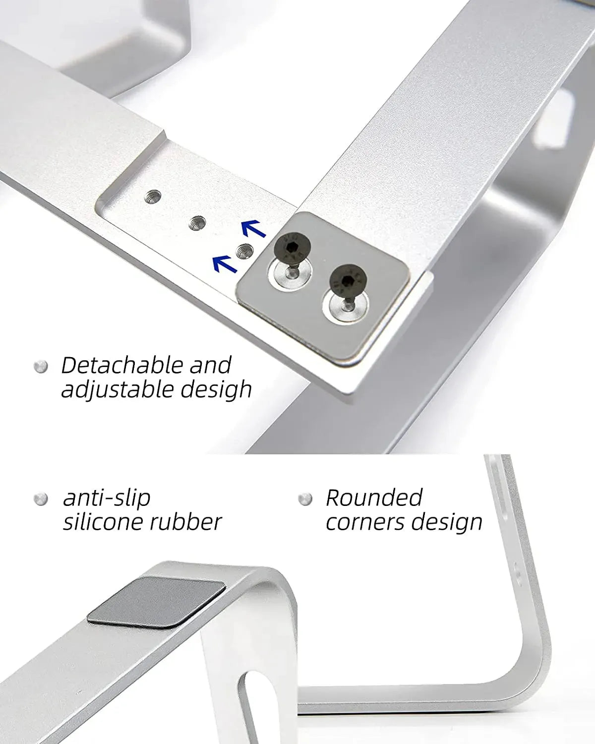 Laptop Stand Computer Stand for Laptop Aluminium Laptop Riser Ergonomic Laptop Holder Compatible with MacBook Air Pro Dell XPS More 10 to 17 Inch