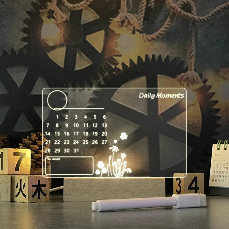Creative LED Night Light USB Message Board with Pen Gift for Children and Girlfriend Home Decoration