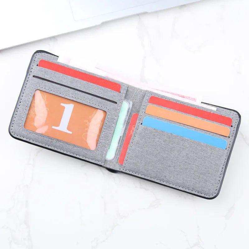 Personalized Trendy Niche Contrast Color Wallet for Men