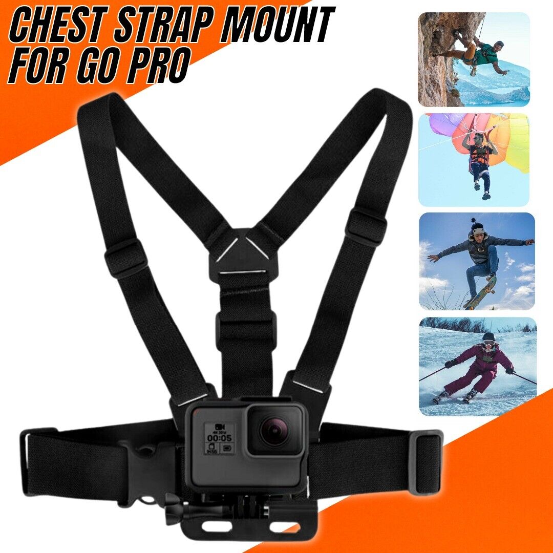 Mobile Phone Chest Strap Harness Mount Head Strap Holder Kit for POV/VLOG,Cell Phone Clip Compatible with iPhone,Samsung,