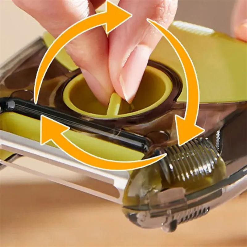 3 In 1 Stainless Steel Peeler Shredder Manual Vegetable Fruit Cutter Multifunctional Scraper Kitchen Tool