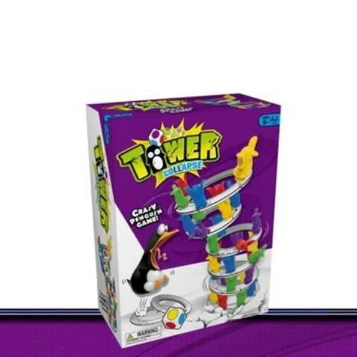 Penguin Tower Collapse Desktop Game Balance Toy Challenge Tower for Kids
