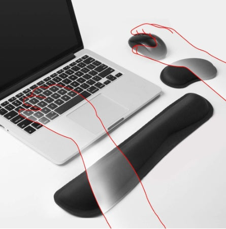 rip Silky Gel Memory Foam Wrist Rest for Computer Keyboard, Mouse, Ergonomic Design for Typing Pain Relief, Desk Pads Support Hand and Arm, Mousepad