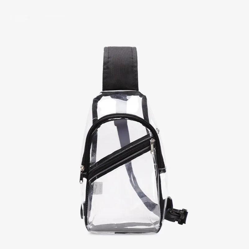 Men's PVC Waterproof Transparent Chest Bag for Daily Use