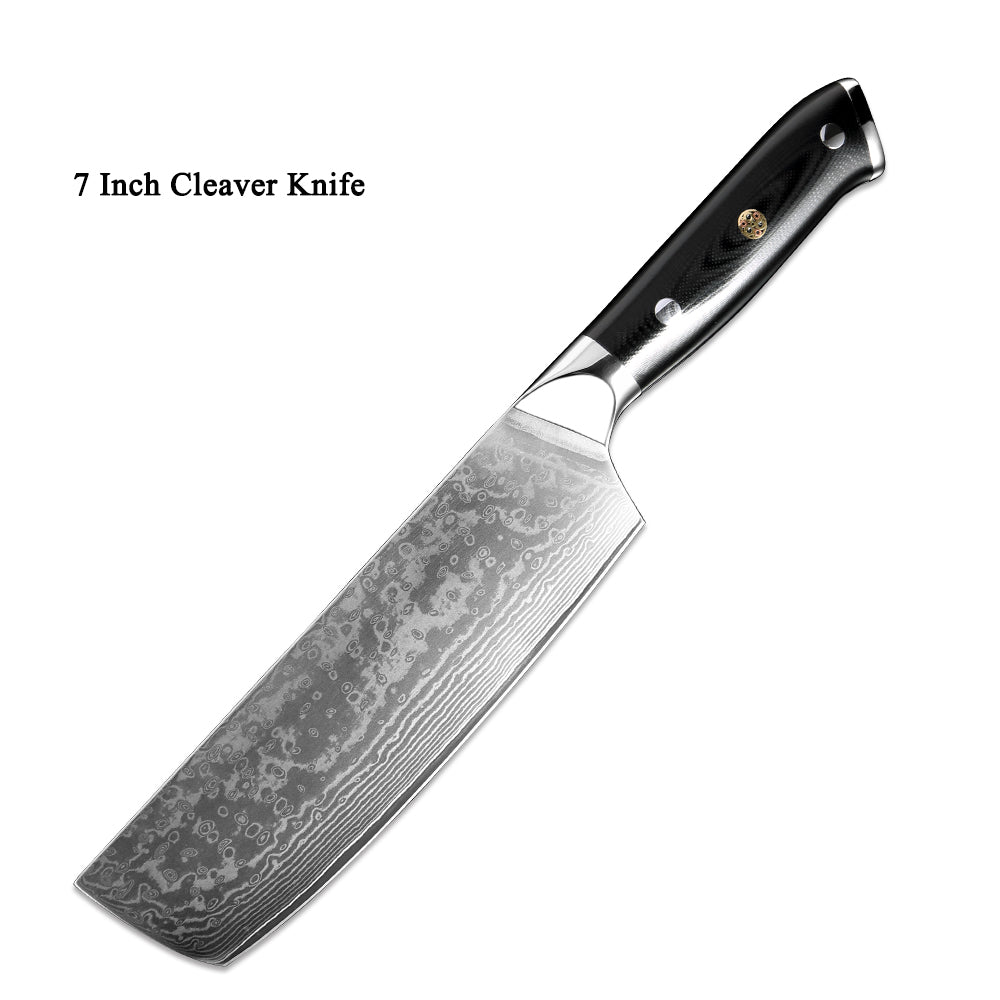 Japanese Damascus Steel Kitchen Knife 20cm Fruit Knife G10 Handle 67 Layer Blade