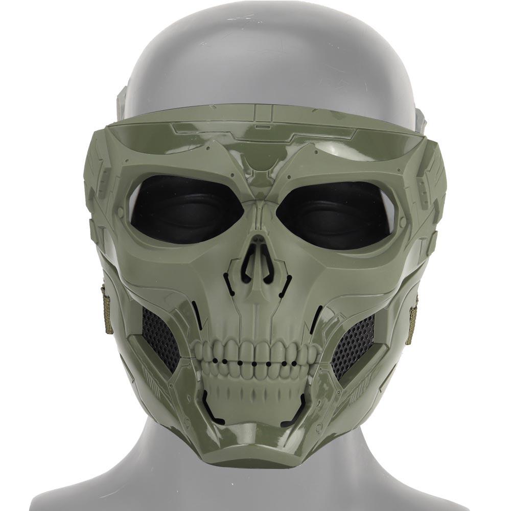 Skull Horror Helmet Mask w/Goggles, Skull Goggle Riding Mask, Motorcycle Goggles Mask, Skull Motocross Riding Sunglasses Comic Role