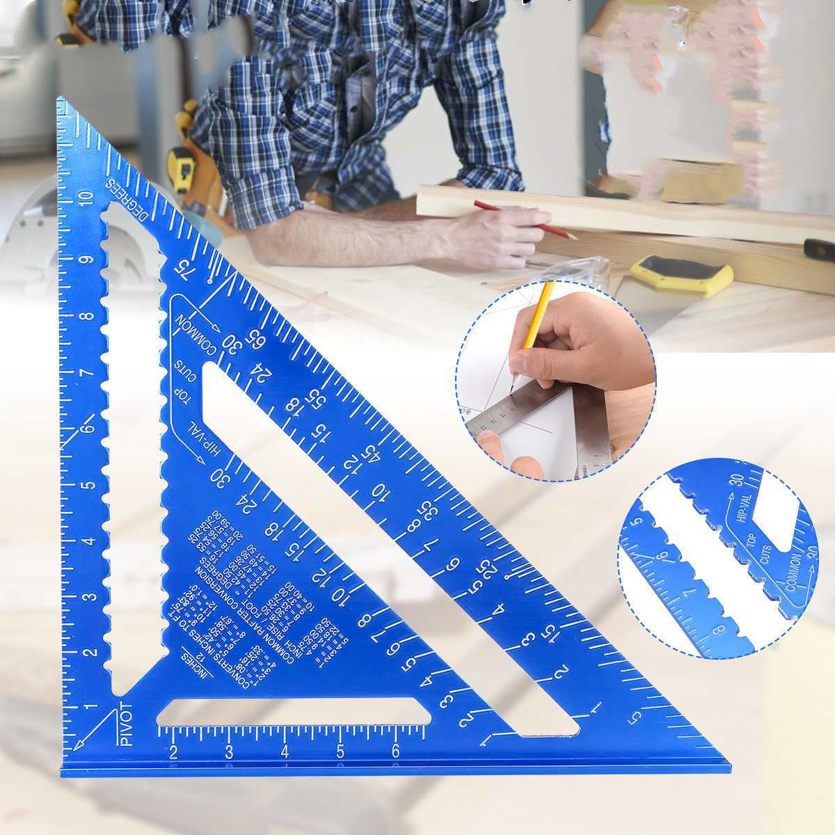 Aluminum alloy woodworking measuring square Ruler
