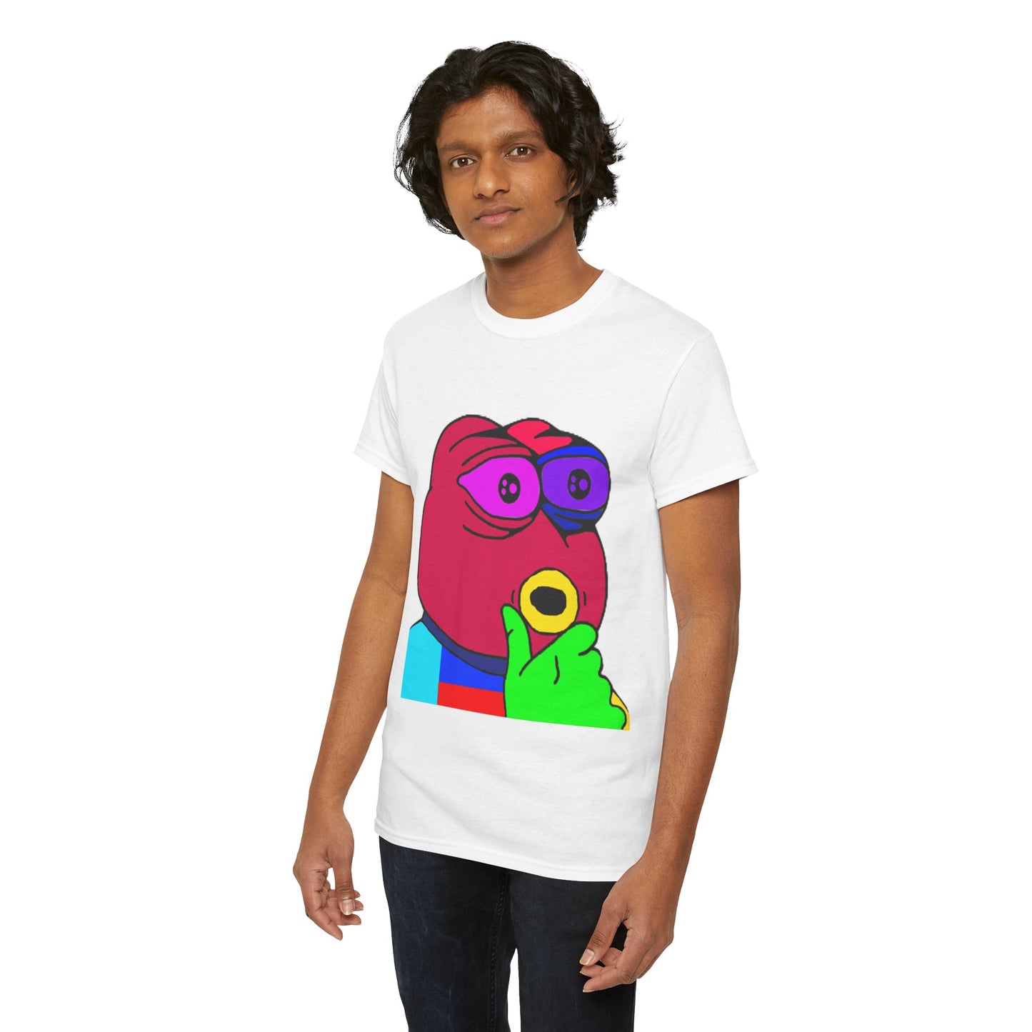 Frog Unisex Heavy Cotton Tee for Men and Women in Multiple Sizes