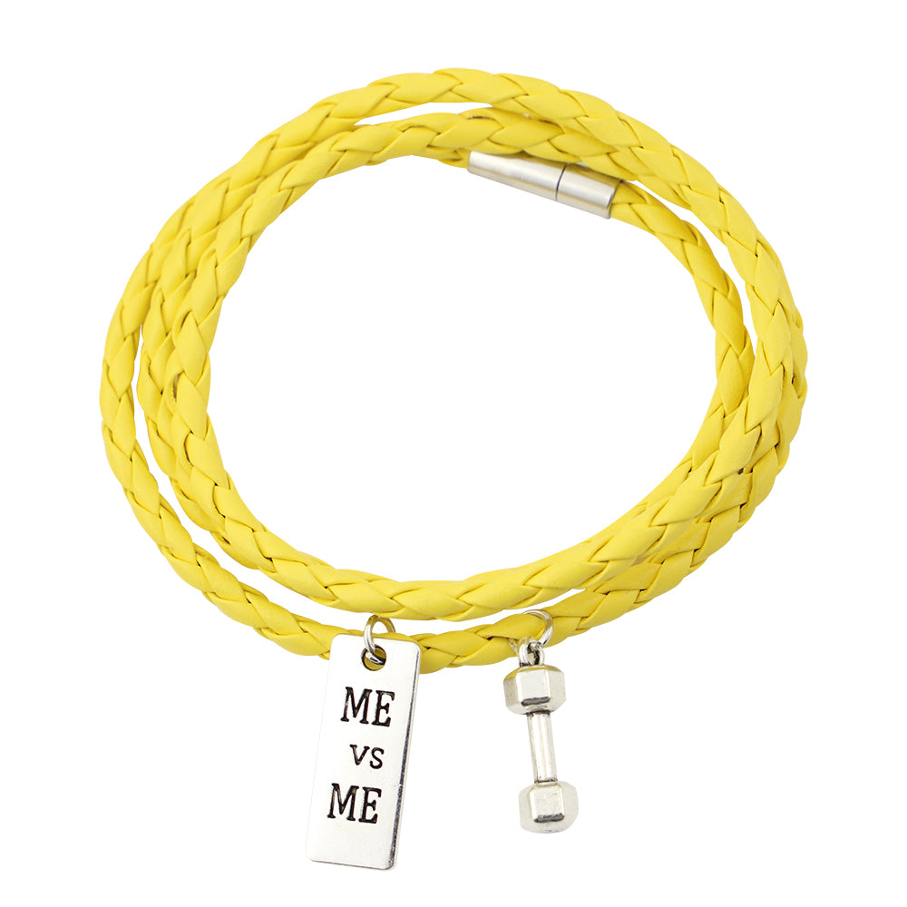 3 Laps Friendship Orange Leather Woven Women Jewelry Bangle Cuff Wristband 60CM PU Rope Bracelet