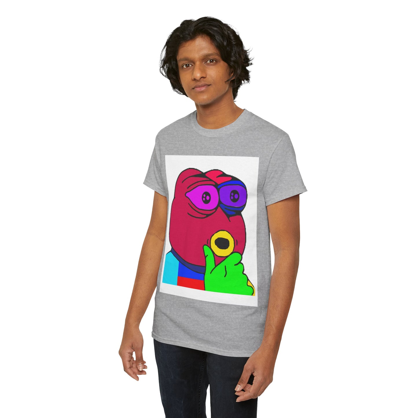 Frog Unisex Heavy Cotton Tee for Men and Women in Multiple Sizes