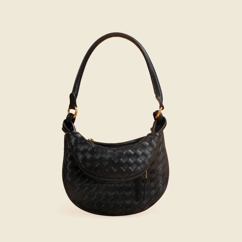 Crossbody Woven Bag New Premium Versatile Women's Bag in Black Brown and Wine Red