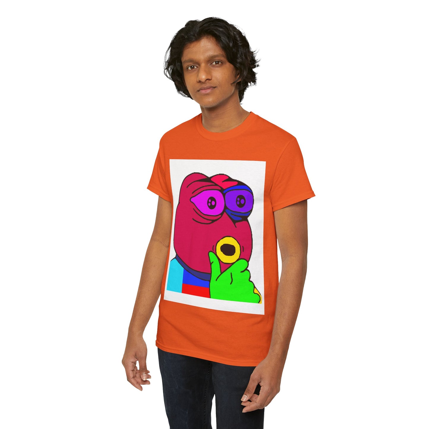 Frog Unisex Heavy Cotton Tee for Men and Women in Multiple Sizes