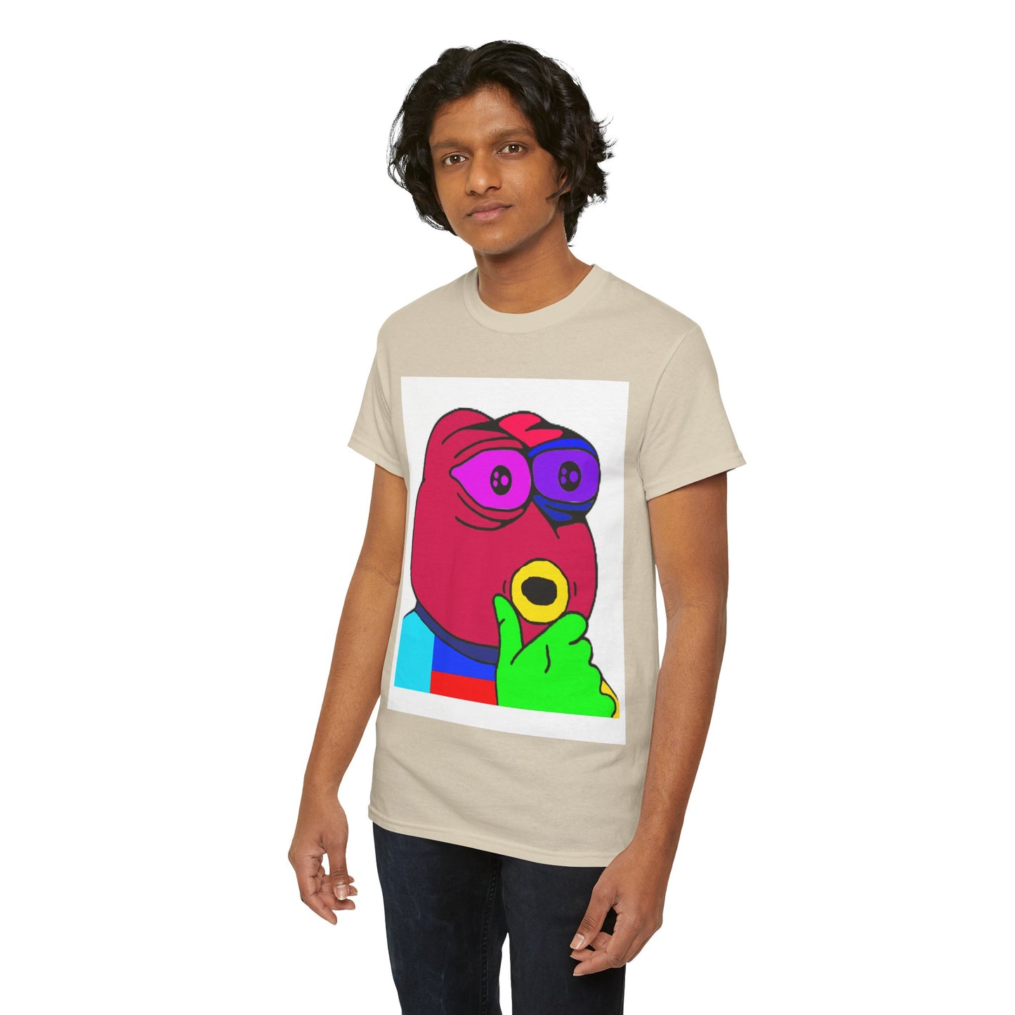 Frog Unisex Heavy Cotton Tee for Men and Women in Multiple Sizes