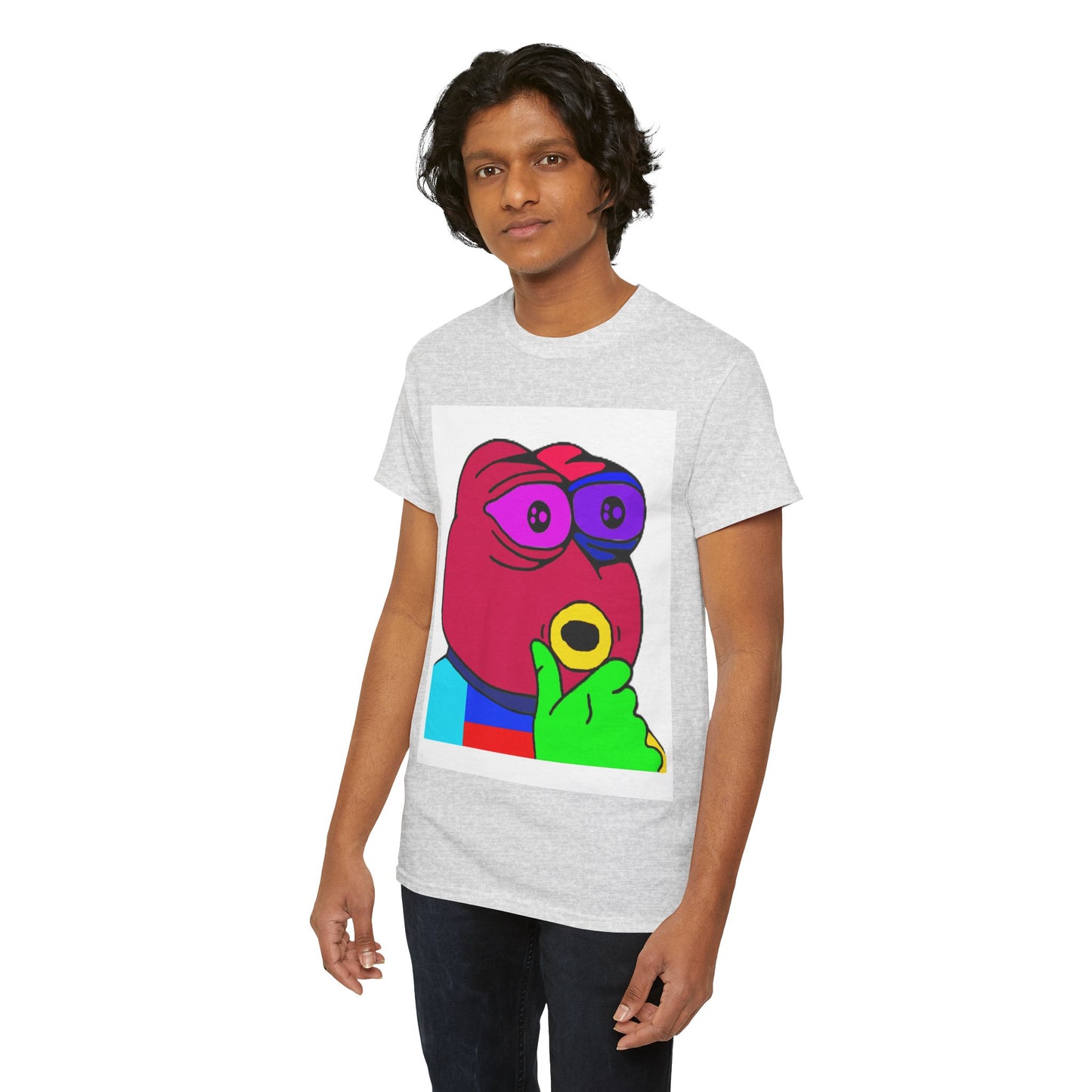 Frog Unisex Heavy Cotton Tee for Men and Women in Multiple Sizes