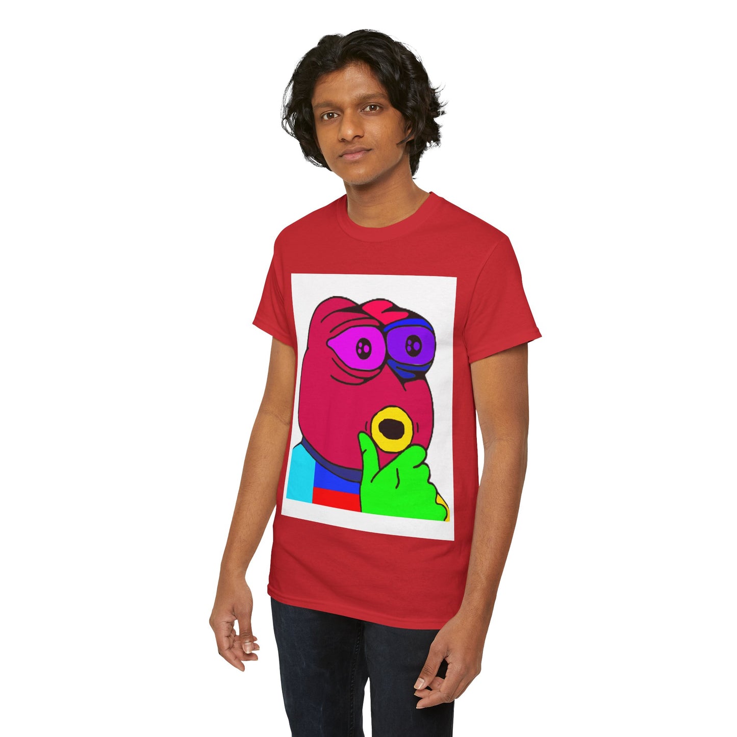 Frog Unisex Heavy Cotton Tee for Men and Women in Multiple Sizes
