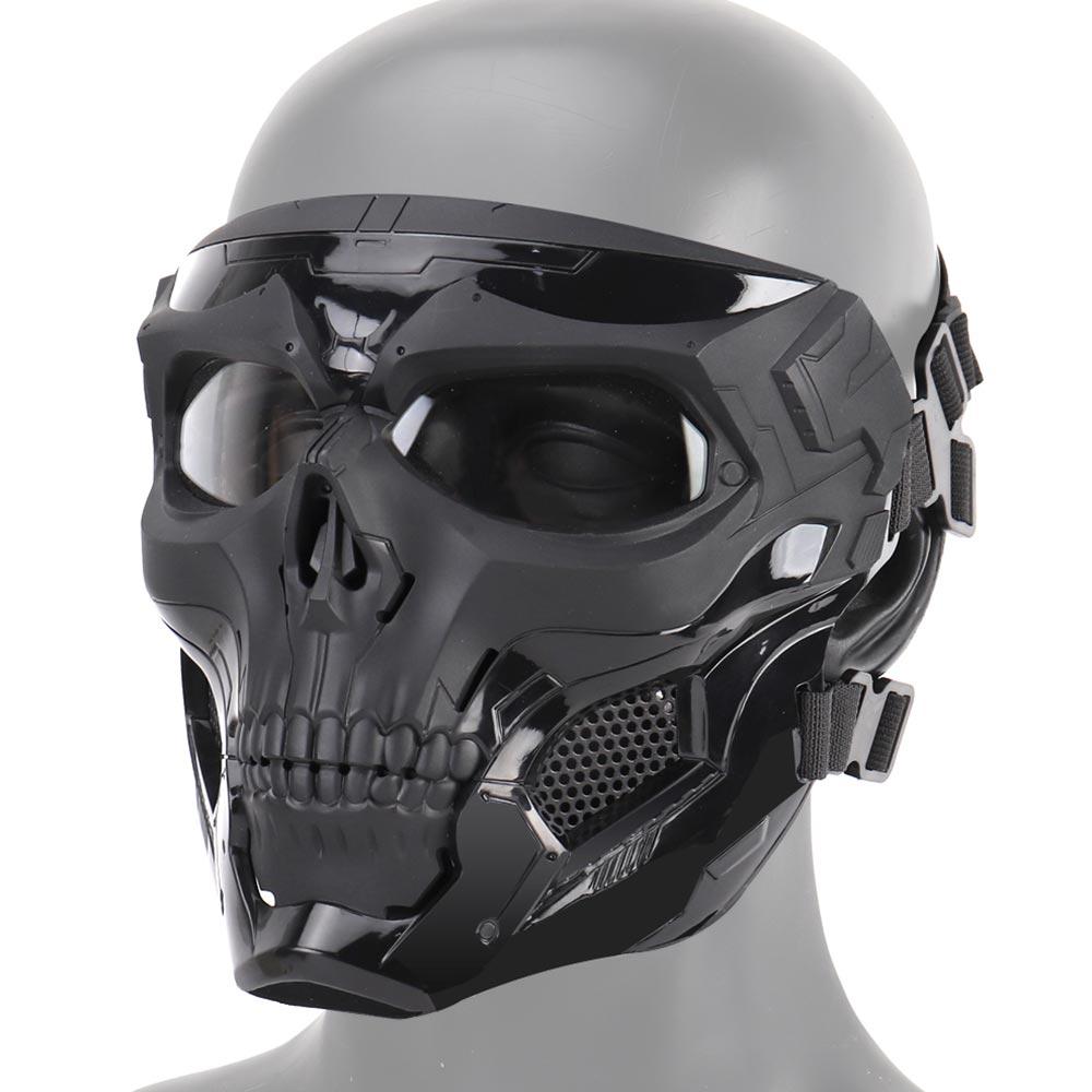 Skull Horror Helmet Mask w/Goggles, Skull Goggle Riding Mask, Motorcycle Goggles Mask, Skull Motocross Riding Sunglasses Comic Role