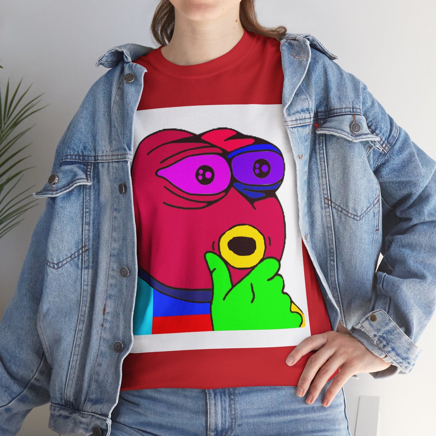 Frog Unisex Heavy Cotton Tee for Men and Women in Multiple Sizes