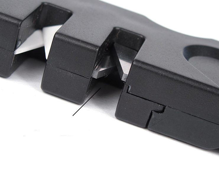 Camping Hiking Knife Sharpening Tools Knife Sharpener Preset Carbide & Ceramic Stone Sharpeners Fold-Out Diamond Coated Rod Outdoor Hunting