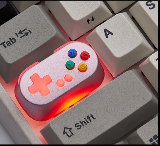 Game Console Handle Metal Transparent Keycap Wireless MechanicSwitchal Keyboard