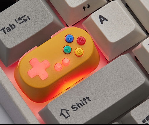 Game Console Handle Metal Transparent Keycap Wireless MechanicSwitchal Keyboard