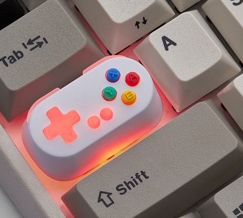 Game Console Handle Metal Transparent Keycap Wireless MechanicSwitchal Keyboard