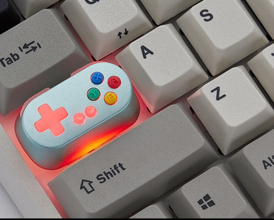 Game Console Handle Metal Transparent Keycap Wireless MechanicSwitchal Keyboard