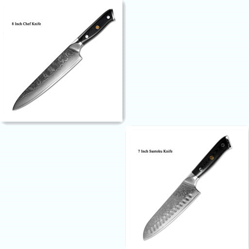 Japanese Damascus Steel Kitchen Knife 20cm Fruit Knife G10 Handle 67 Layer Blade