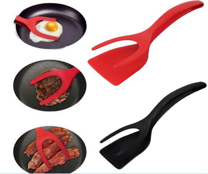 2 in 1 Grip and Flip Spatula Tongs,Egg Flipper Spatula, Home Kitchen Cooking Tool