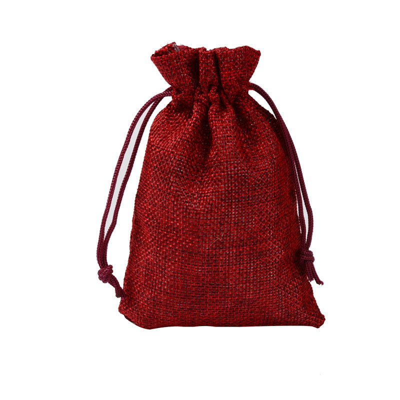 Mini Drawstring Linen Jewelry Bag – Small Cloth Gift Packaging Bag for Weddings, Gifts & Commemorations