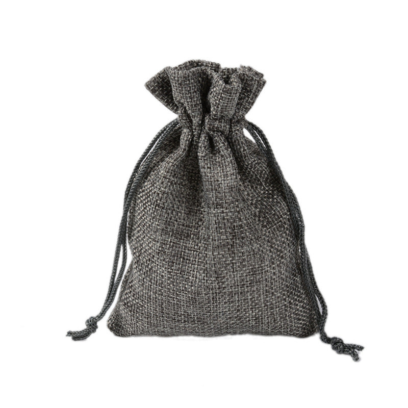 Mini Drawstring Linen Jewelry Bag – Small Cloth Gift Packaging Bag for Weddings, Gifts & Commemorations