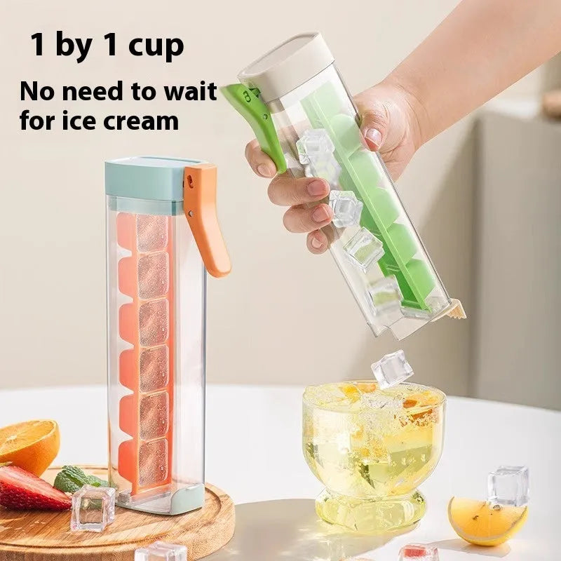 Ice Cube Mold Household Ice Maker Food Grade Press Ice Tray With Storage Box Kitchen Gadget