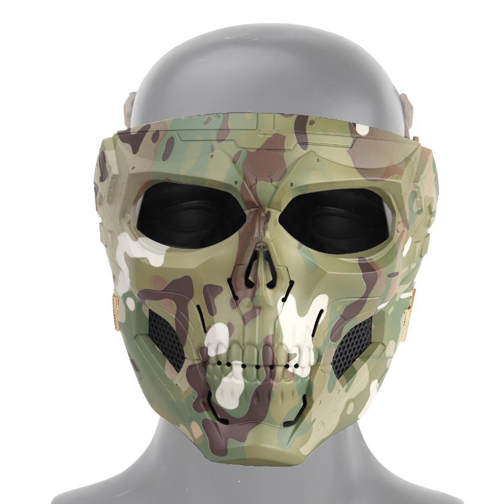 Skull Horror Helmet Mask w/Goggles, Skull Goggle Riding Mask, Motorcycle Goggles Mask, Skull Motocross Riding Sunglasses Comic Role