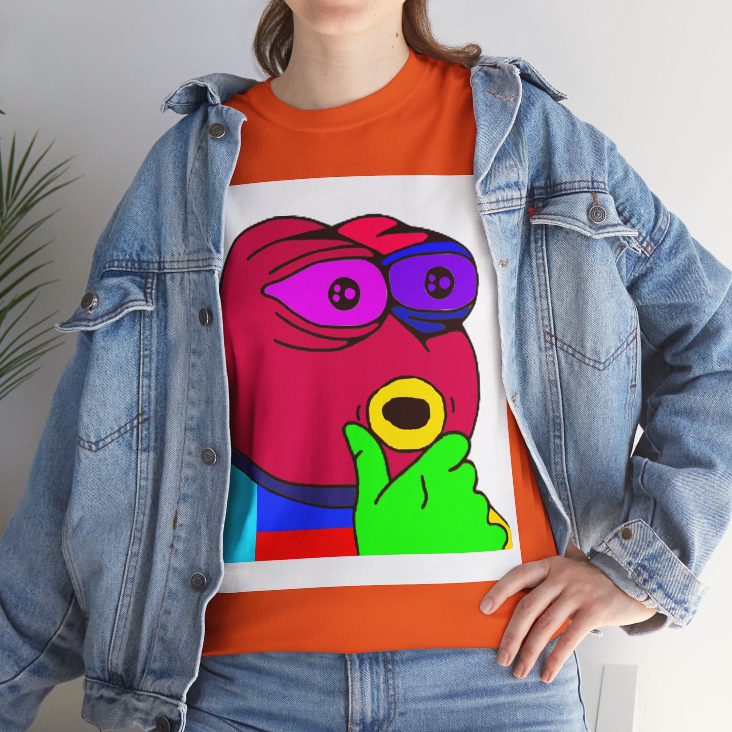 Frog Unisex Heavy Cotton Tee for Men and Women in Multiple Sizes