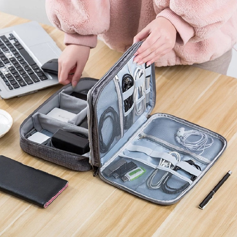 Electronics Organizer Travel Cable Organizer Bag Waterproof Portable Digital Storage Bag Electronic Accessories Case Charger Storage Case