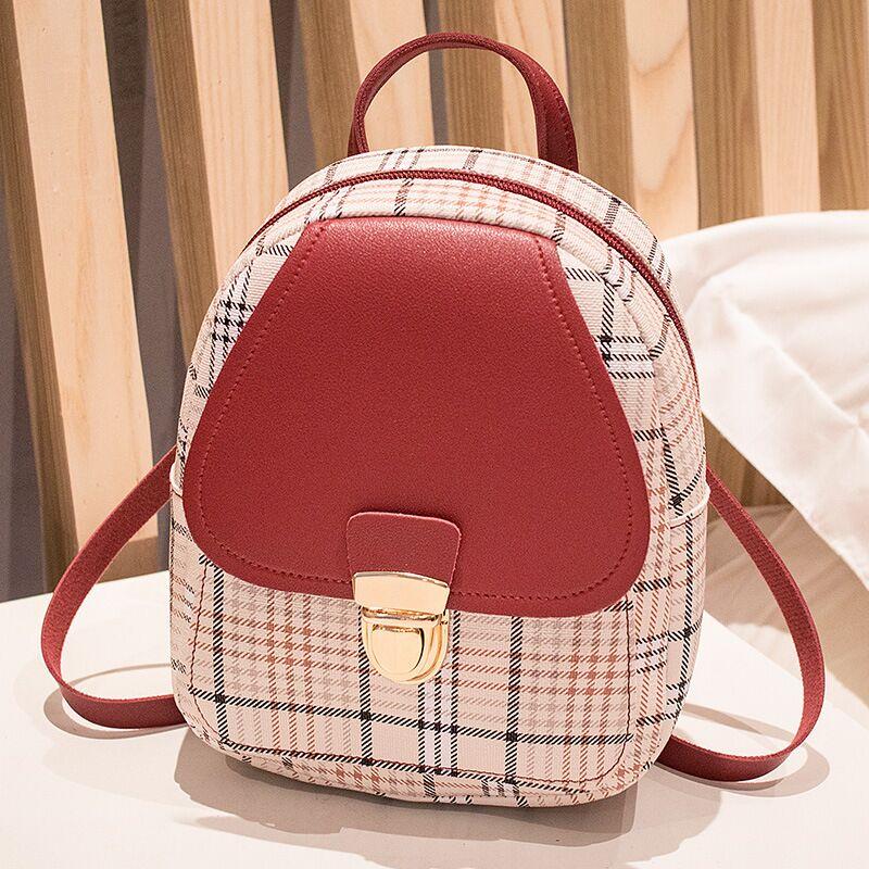 Montana West Small Backpack Purse for Women Anti Theft Backpack with Secured Zipper & Tassel Ladies Check Lock Small Backpack