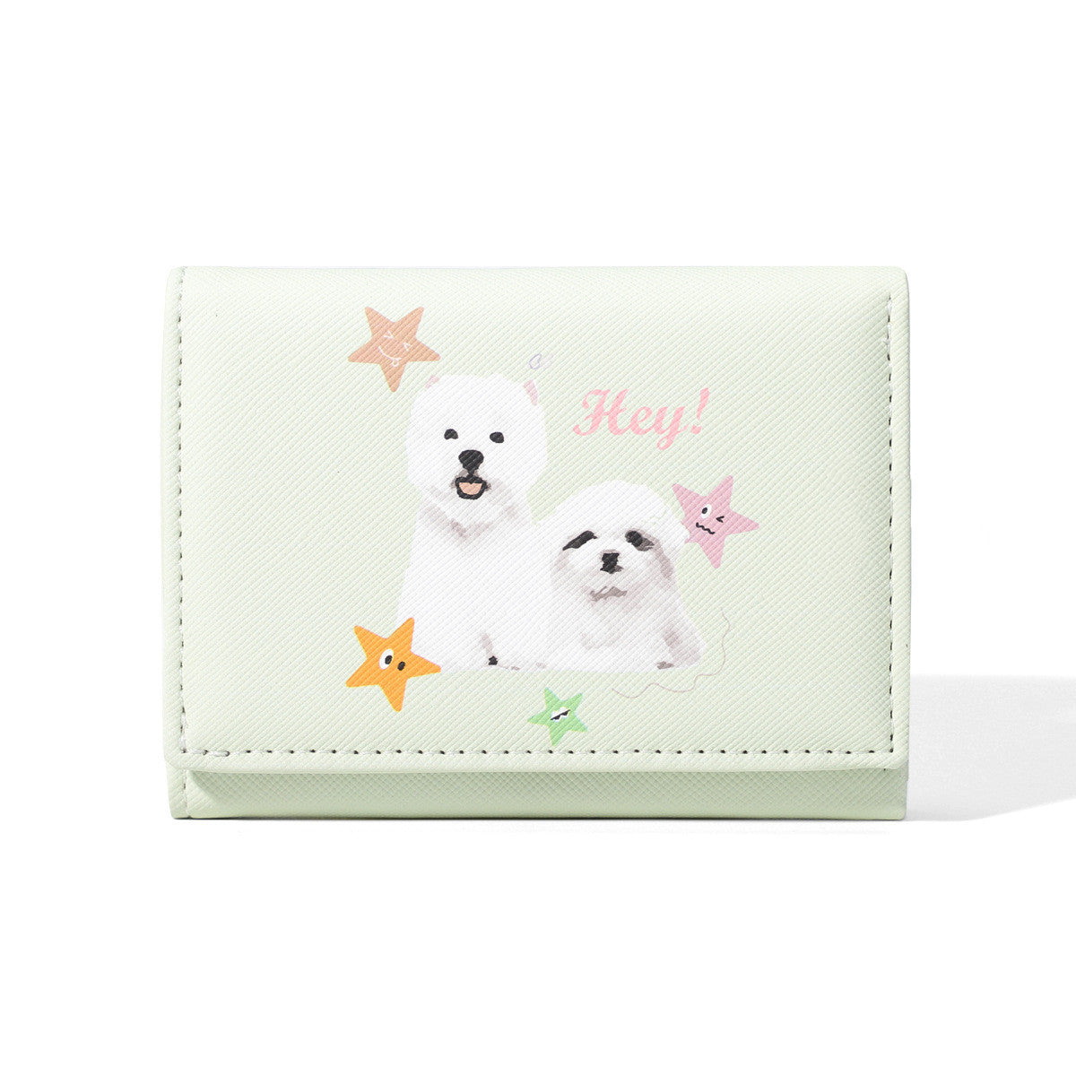 Cute Ladies Card Holder Fashion Cross Pattern Three Fold