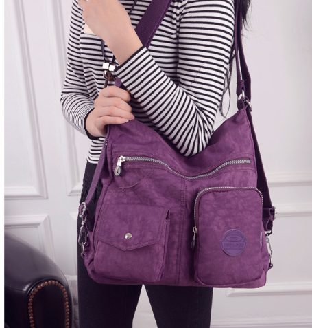 Luxury Women's Designer Crossbody Bag – Large Capacity Waterproof Nylon Tote Shoulder Bag