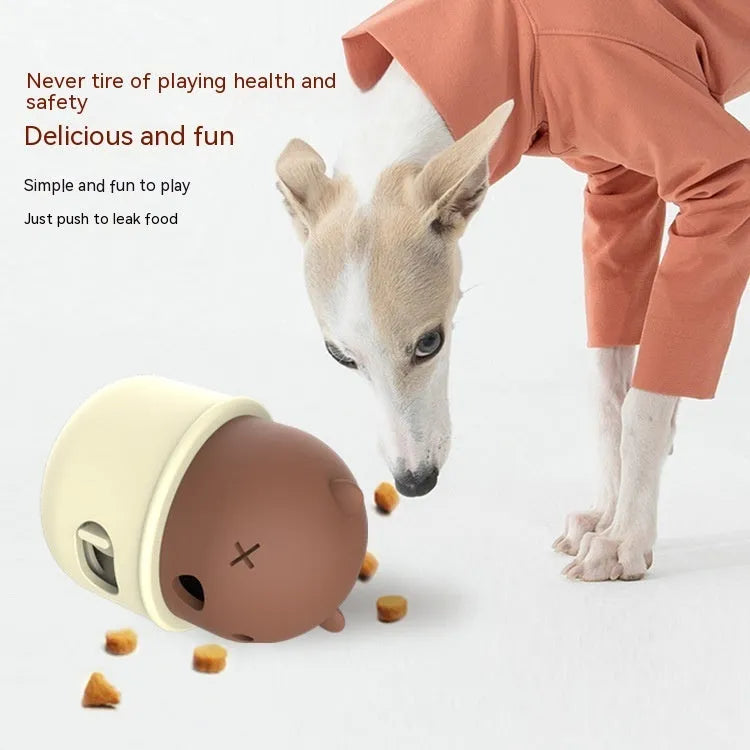 Pets Leakage Food Feeder Dog Interactive Training Toy Ball Natural Rubber Chew Snack Food Feeder Cat Puzzle Game Pet Product