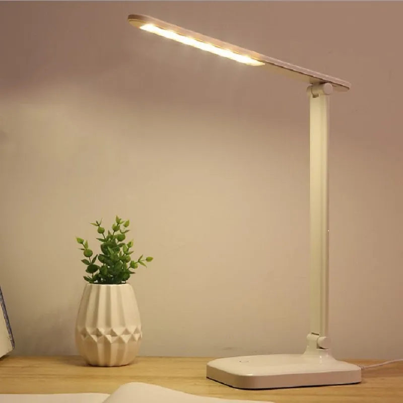 Desk Lamp Home Office LED Lighting with Charging Station A and C USB Port for Small Spaces Bedroom Reading Crafts Eye Protection