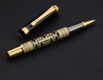 Luxury Metal Fountain Pen, Fine Nib Fountain Pen Business Smooth Writing Pen with Ink Converter Gift Box Calligraphy Pens for Writing