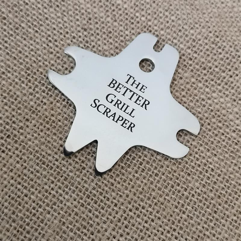 Stainless Steel Barbecue Scraper Top Scraper with Handle for Blackstone, Stainless Steel Outdoor BBQ Kitchen Food Metal Scraper Tool