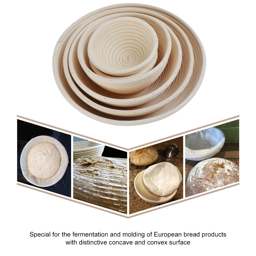 Rattan Bread Basket Round Fruit Baskets Wicker Storage Bowls Natural Woven Serving Basket Bowls Decorative Baskets