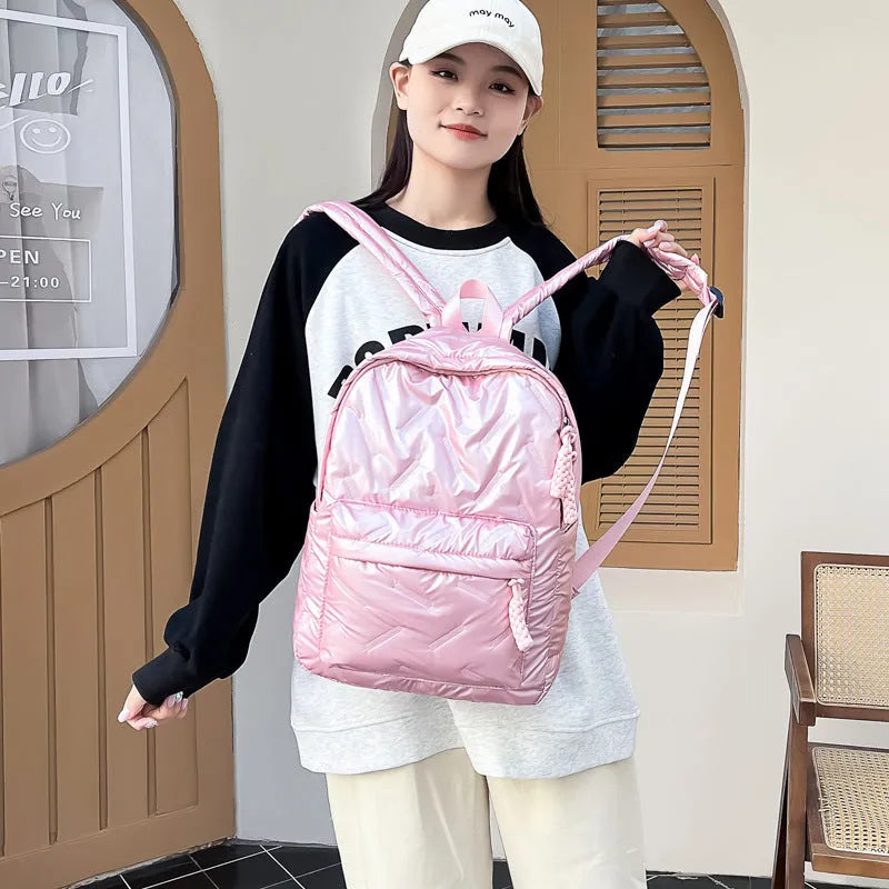 Fashion Large Capacity Backpack Urban Simplicity Design Breathable Nylon Material
