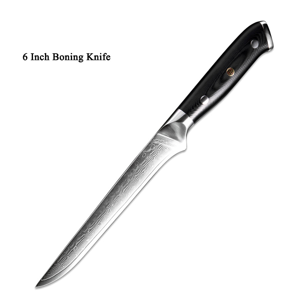 Japanese Damascus Steel Kitchen Knife 20cm Fruit Knife G10 Handle 67 Layer Blade