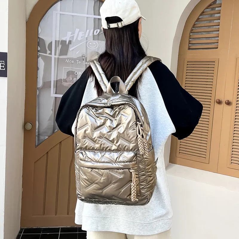 Fashion Large Capacity Backpack Urban Simplicity Design Breathable Nylon Material