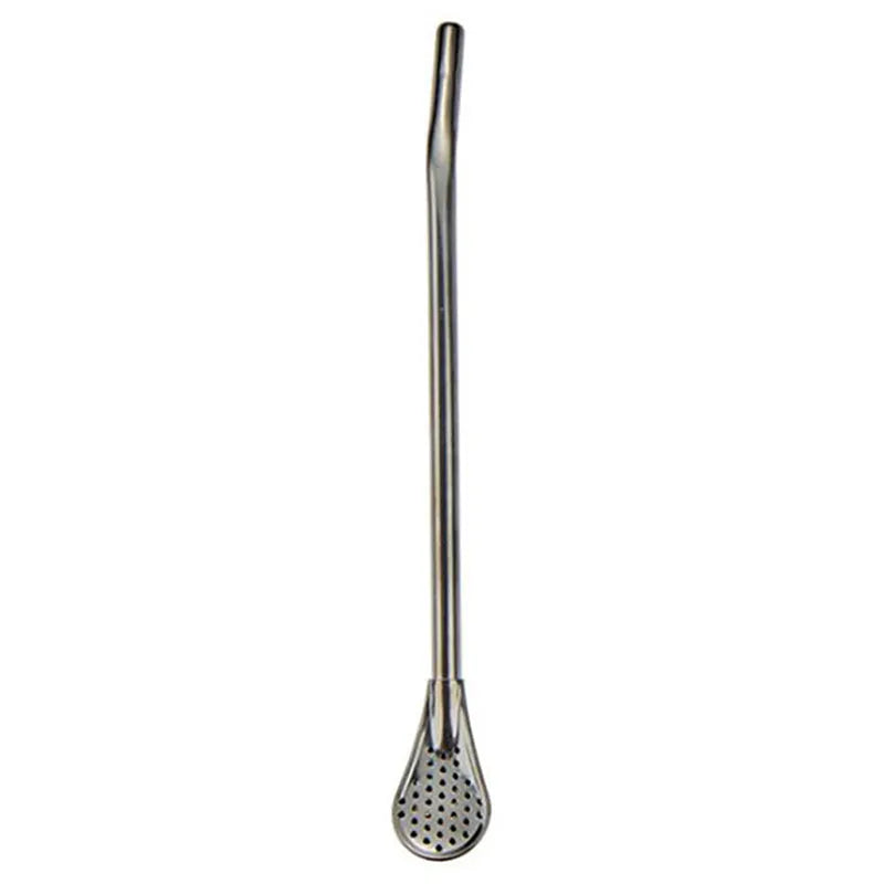 Stirring Spoon With Stainless Steel Filter Straw For Adults