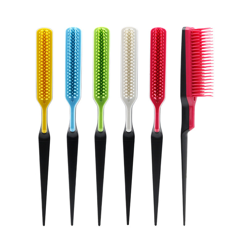 Brush Hair Curler, Air Feeling Fluffy Comb, 17 Comb Teeth Hair Fluffy Curling Roll Comb, Anti-Slip Curling Wand Hairstyling Comb