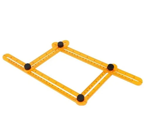 Multifunctional Four Folding Measuring Ruler 25cm Length Adjustable High Quality 80g