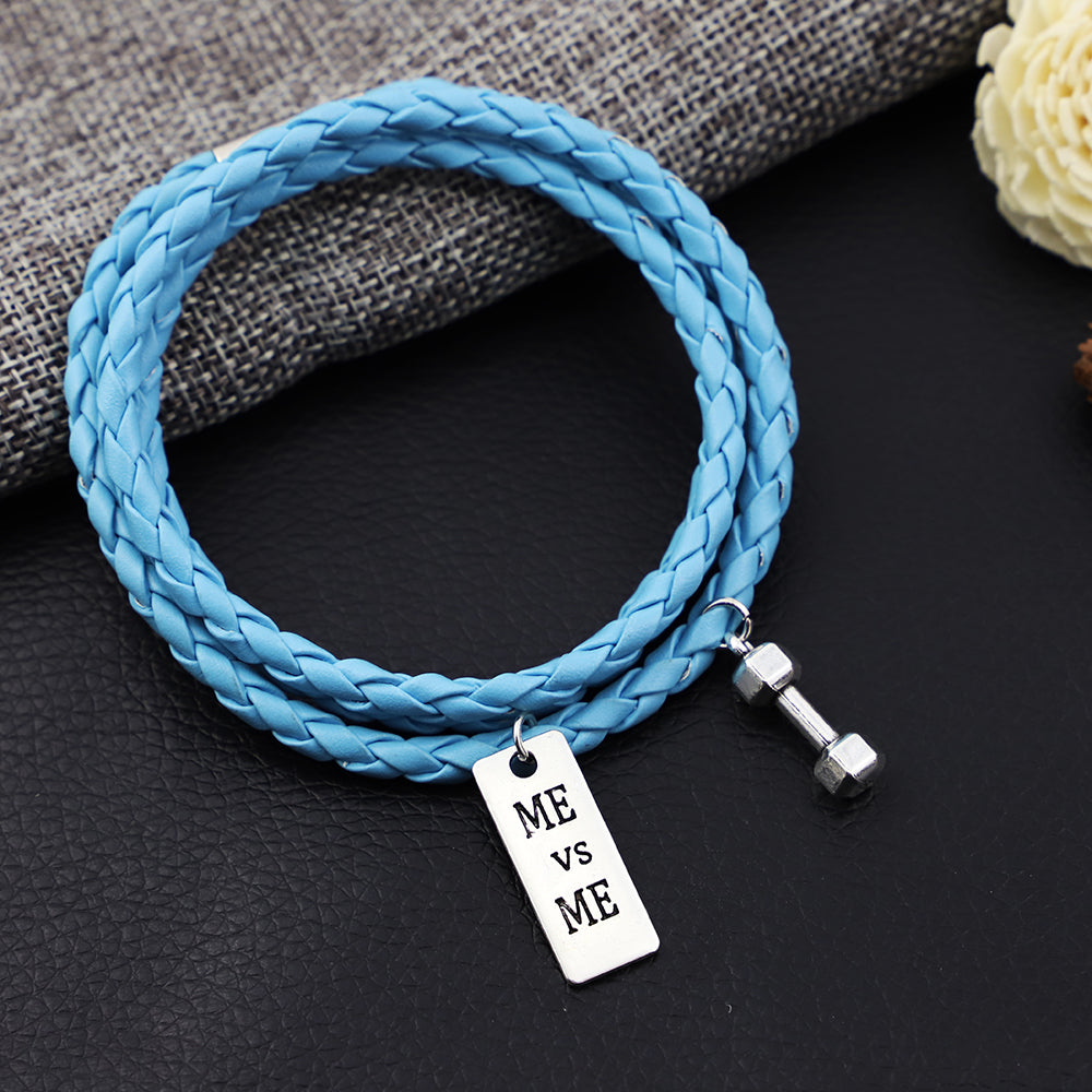 3 Laps Friendship Orange Leather Woven Women Jewelry Bangle Cuff Wristband 60CM PU Rope Bracelet